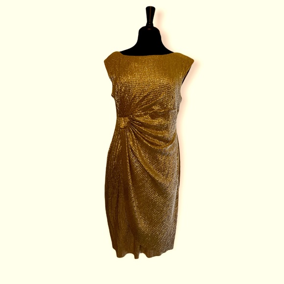 connected apparel Dresses & Skirts - Gold Lamé Party Dress